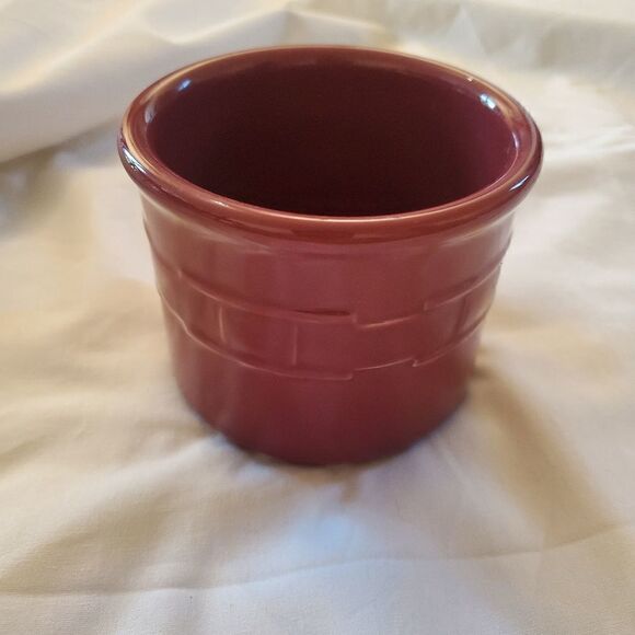 Longaberger Pottery Dark Red Crock - Picture 8 of 8